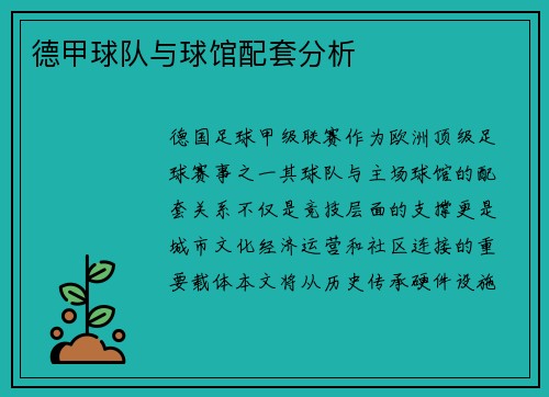 德甲球队与球馆配套分析
